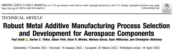 航空航天制造业常见的3D打印合金特性、加工特点及加工挑战